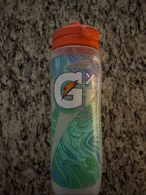 Gx Branded Orange & Green Swirl Sports Bottle